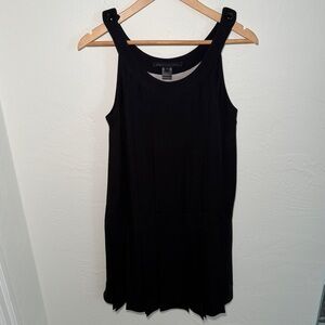 Marc by Marc Jacobs 100% Silk Drop Waist Pleated Black Dress